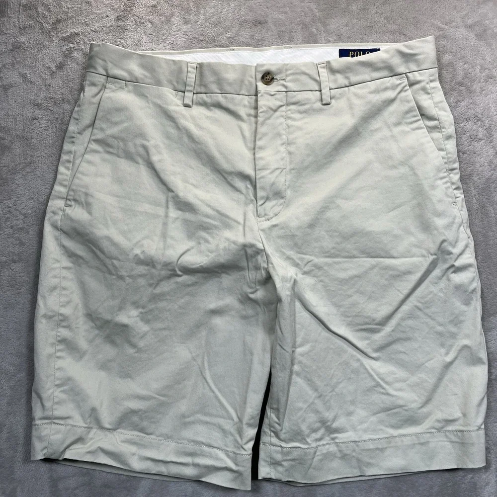 Polo Ralph Lauren Shorts Men's 32 Khaki Stretch Classic Fit Chino